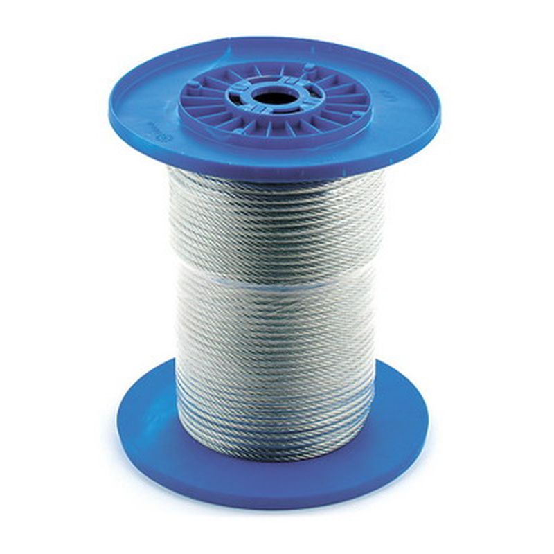 Lina stalowa w oplocie PCV 8mm/4.0mm (1x19) (100m)