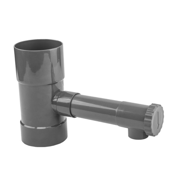 Łapacz wody deszczowej z rynny  80mm szary