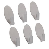 Wieszaki samoprzylepne 6szt owal 3*1.5cm,0.7mm