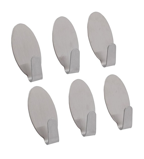 Wieszaki samoprzylepne 6szt owal 3*1.5cm,0.7mm