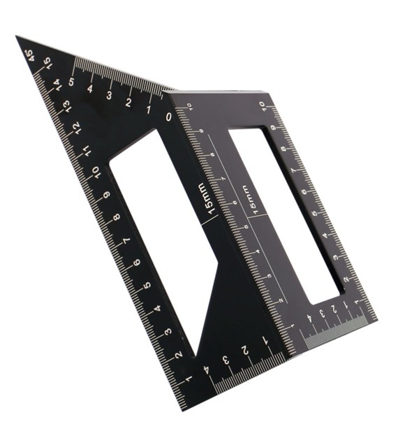 Kątownik stolarski japoński 3D 45/90° alum PRO+