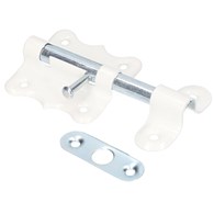 Zasuwka uniwersalna XL  50mm okrągła biały lakier