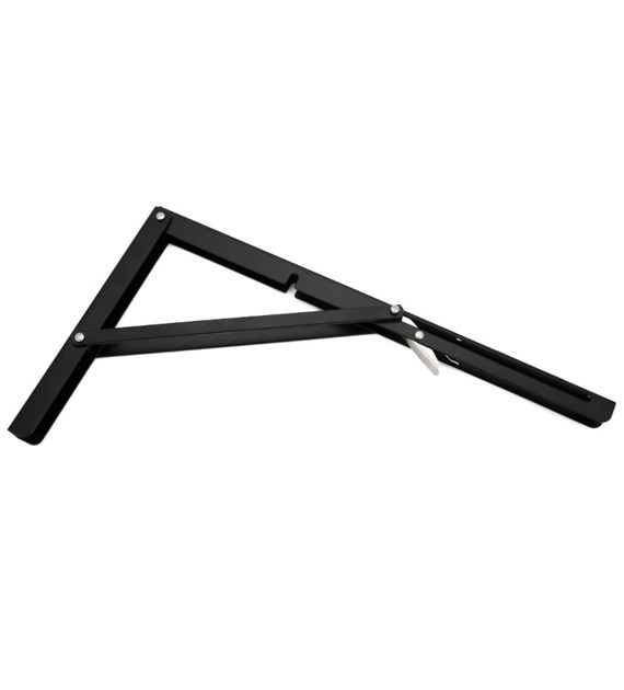 Kątownik pod półkę składany 400x215x1.5mm czarny