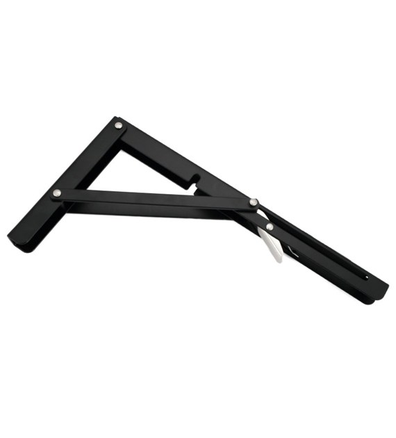 Kątownik pod półkę składany 300x155x1.5mm czarny
