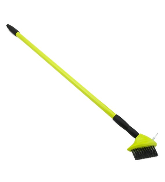 Szczotka do kostki brukowej z trzonkiem teleskop.