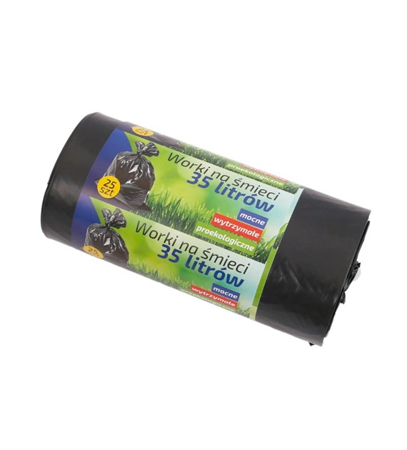 Worki na śmieci LD  35L/25szt czarne