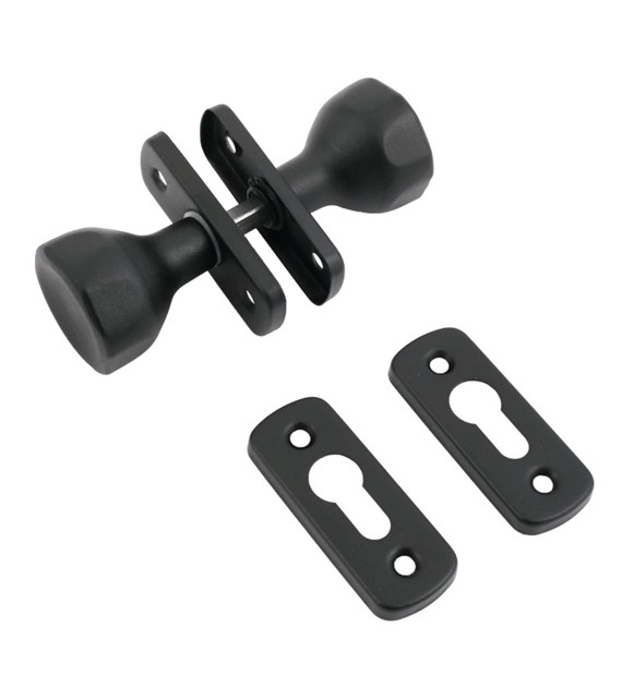 Gałka obrotowa-gałka stała+szyldy dolne czarna