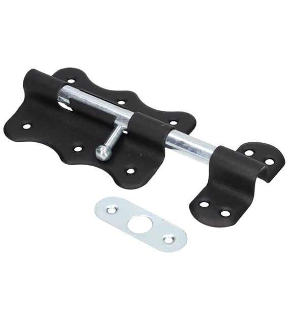 Zasuwka uniwersalna XL 100mm okrągła czarny lakier