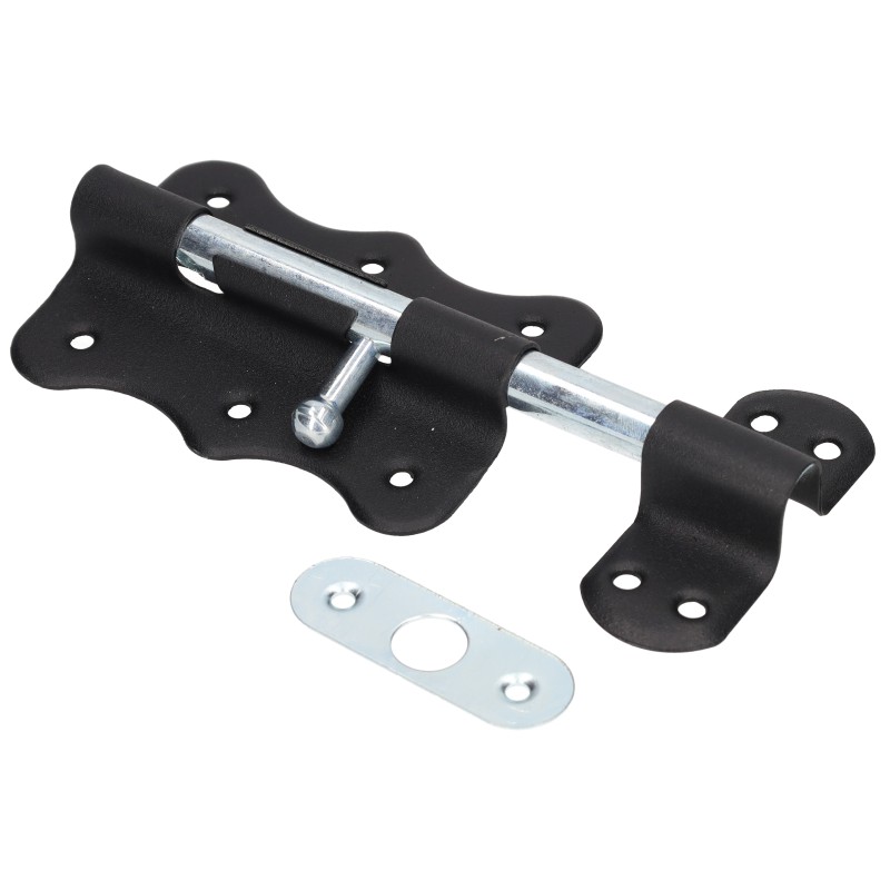 Zasuwka uniwersalna XL 100mm okrągła czarny lakier