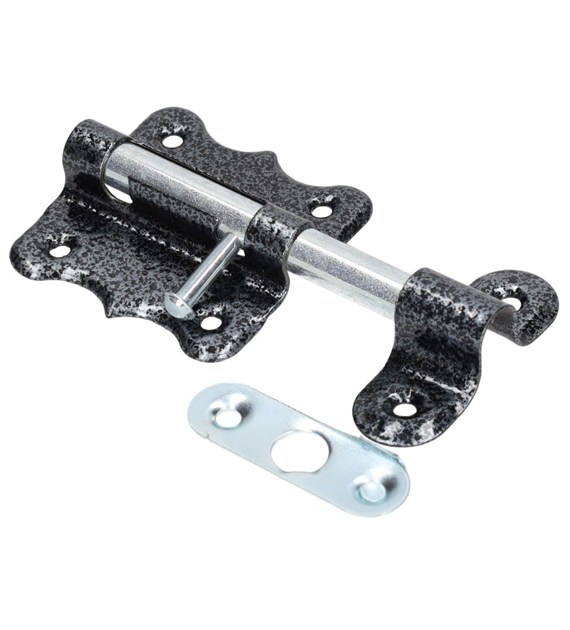 Zasuwka uniwersalna XL  50mm okrągła szary młotkow