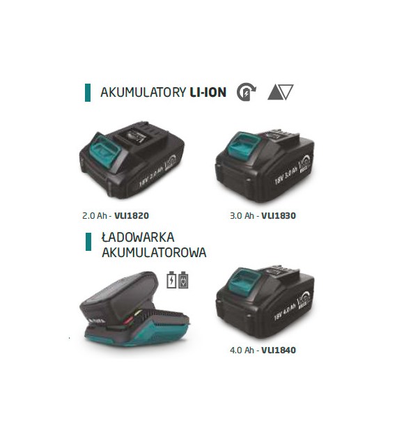 Bateria VLI1860 VANDER AKU+ 18V 6.0Ah