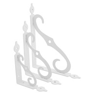 Wspornik kątownik pod półkę ozdobny 140x190x25 bia