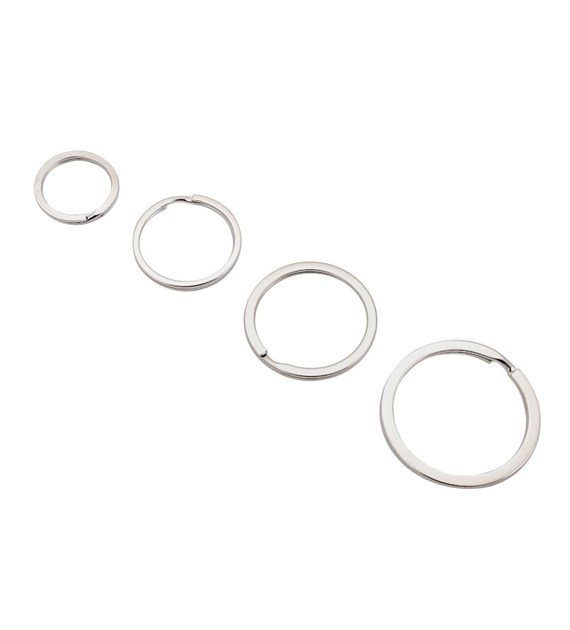 Kółko do kluczy płaskie mocne 20 x1.3mm nikl 100sz
