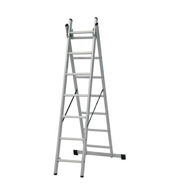Drabina alu uniwersalna 2x 7 szczebli (wys. 3.1m)