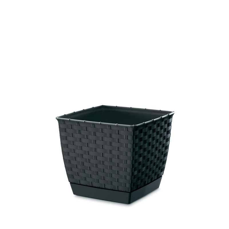 Doniczka  RATOLLA SQUARE 16,5cm antracyt