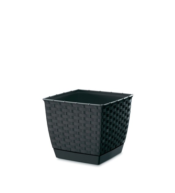 Doniczka  RATOLLA SQUARE 19cm antracyt