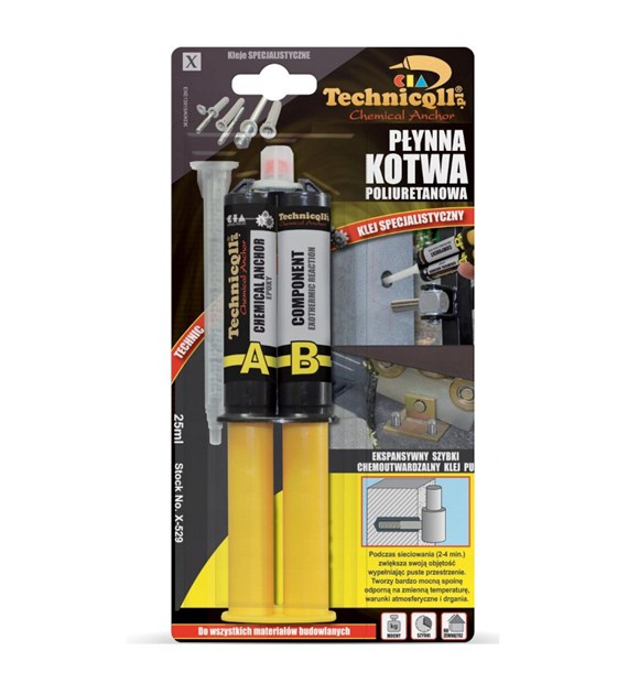 Kotwa chemiczna strzykawka PU25mm TECHNICQLL