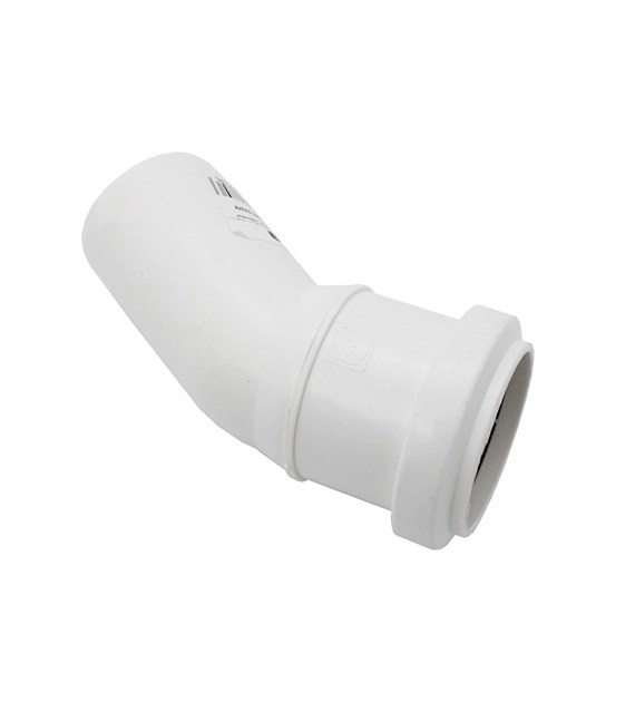 Kolano PP  40mm kąt 45° stopni białe