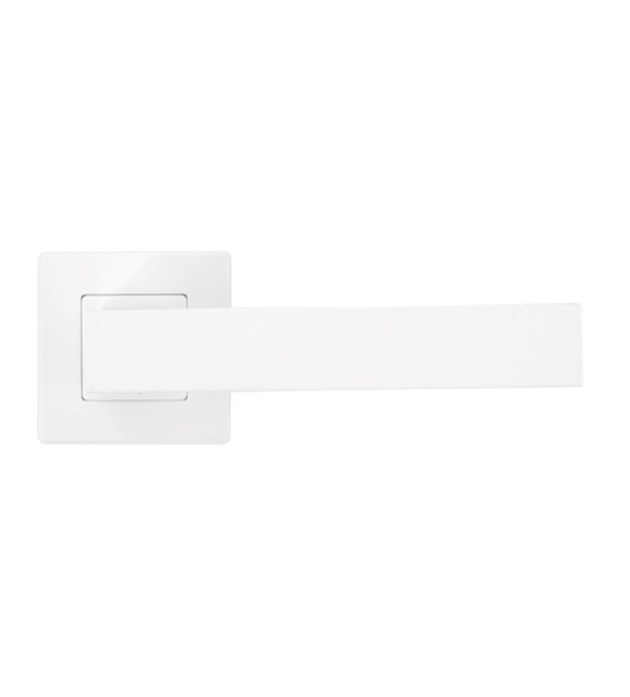 Klamka 4Q drzw kwadratowa szyld rozetk D1 biała