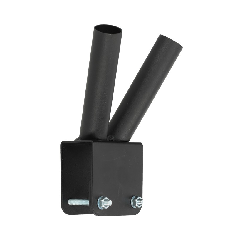 Uchwyt do flag balkonowy do poręczy 2-flagi czarny