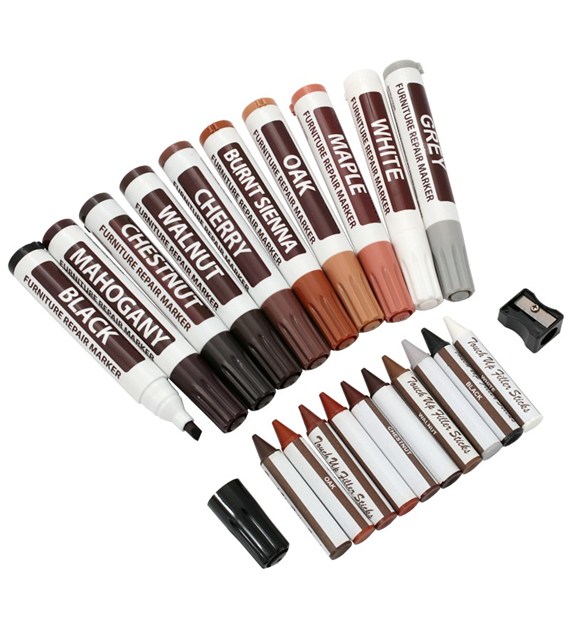 Zestaw do naprawy podłóg 21szt (markery + kredki)