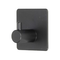 Wieszak metalowy samoprzylepny kwadratowy czarny