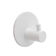 Wieszak metalowy samoprzylepny okrągły biały