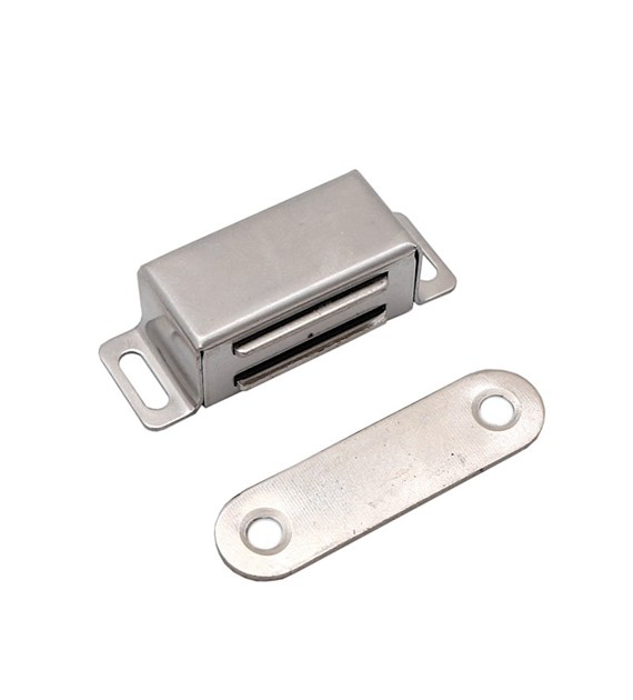 Zamek zatrzask magnetyczny metalowy 46x16 nierdzew