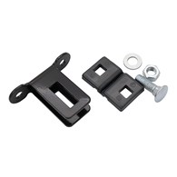 Uchwyt ze stopką do słupków ogrodzeniowych czarny