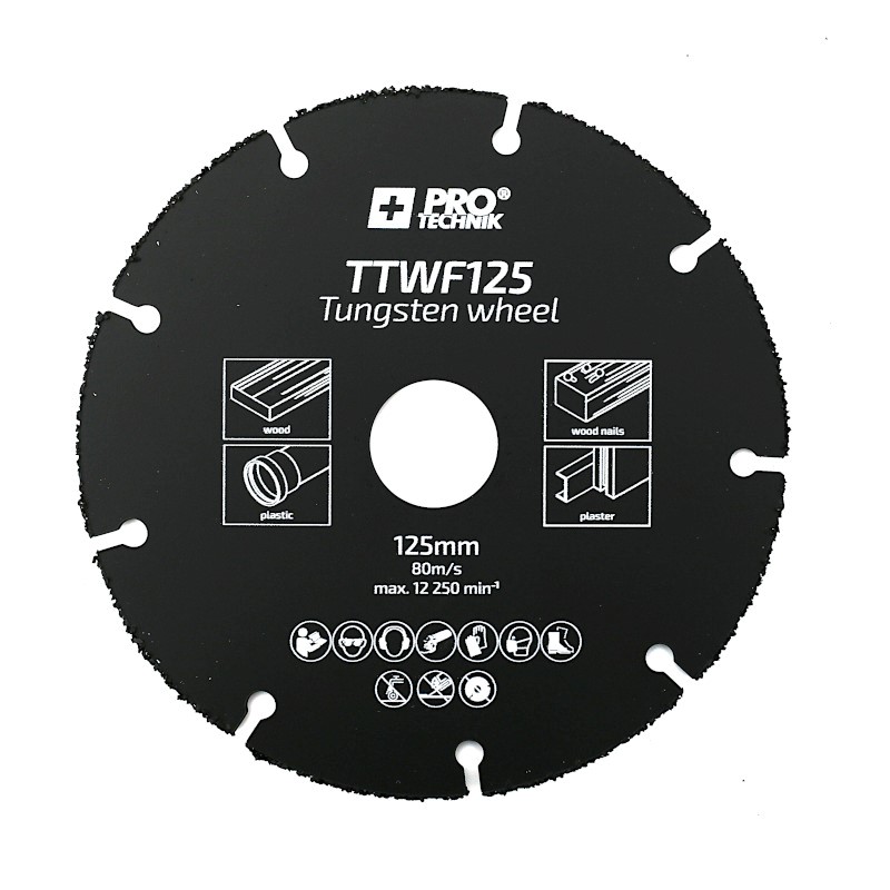 Tarcza wolframowa 125mm do cięcia materiałów budow