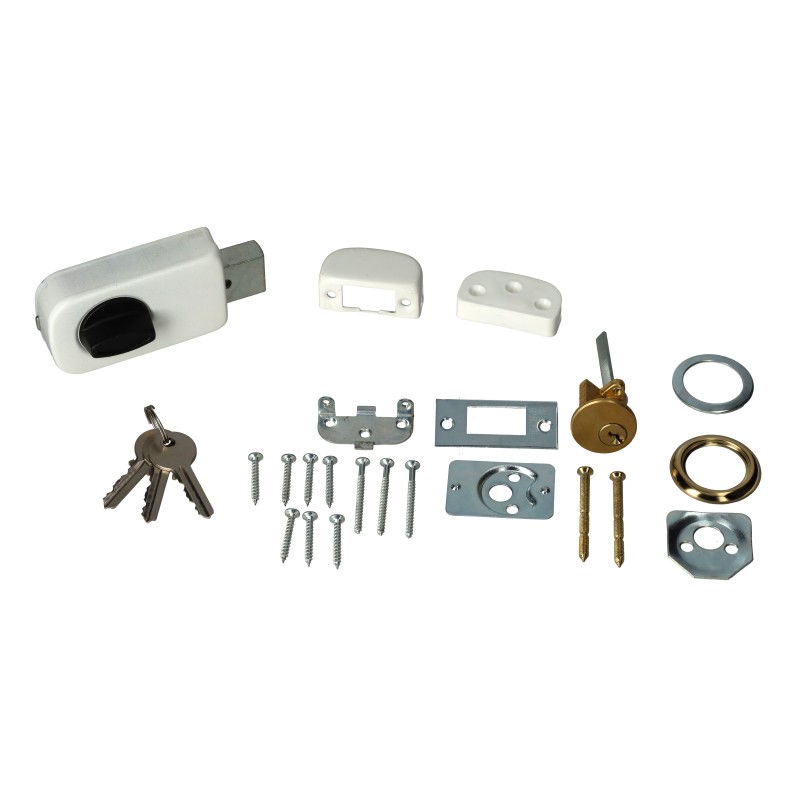 Zamek nawierzchniowy ATOM-2 50/60 biały ŁUCZNIK