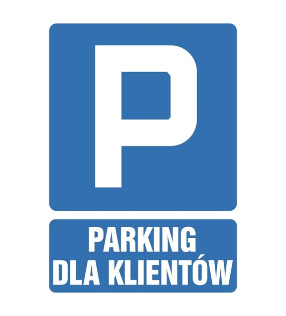 Tablica PARKING DLA KLIENTÓW (35x25)