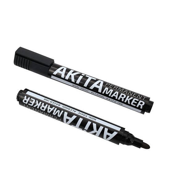 Marker budowlany okrągły czarny końc ostra 1-3mm