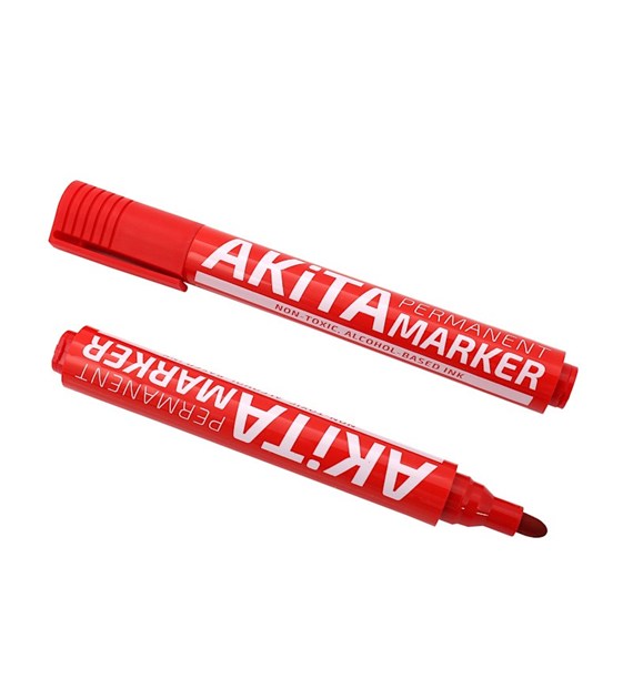 Marker budowlany okrągły czerwony końc ostra 1-3mm