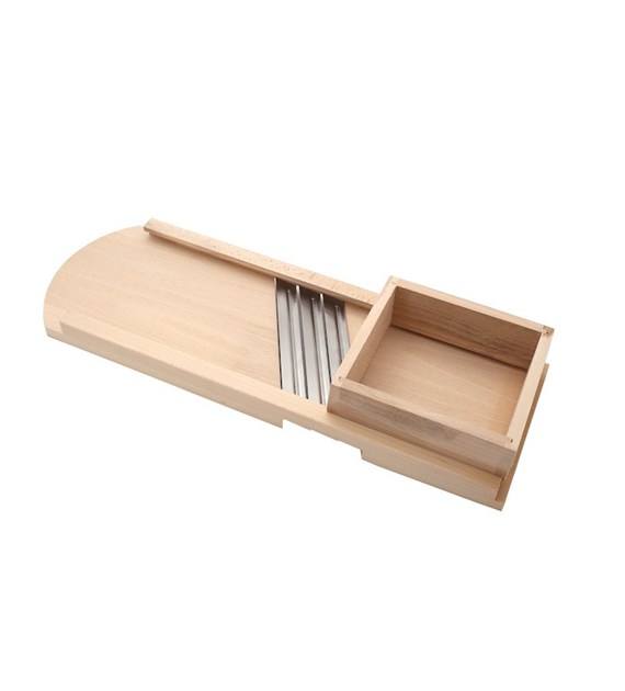 Szatkownica 3 nożowa z szufladką 65cm drewno
