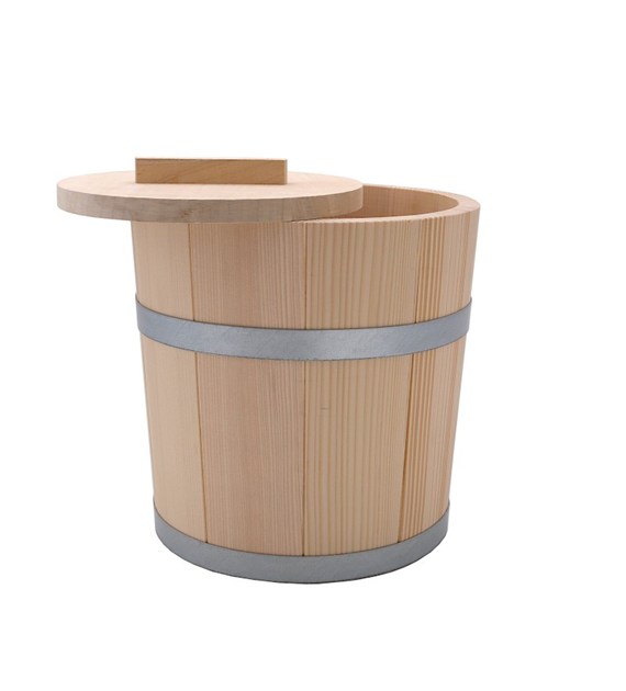 Beczka na kapustę ogórki  5L drewniana z pokrywą