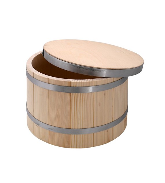 Dzieża do chleba 20L drewniana z pokrywą