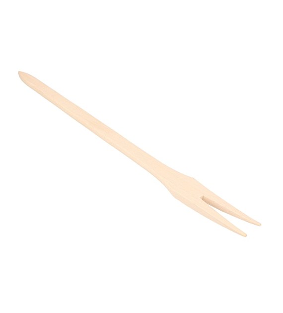 Widelec drewniany do grilla długi jasny