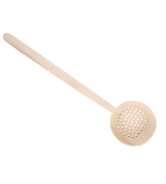 Łyżka drewniana sito cedzak 15cm