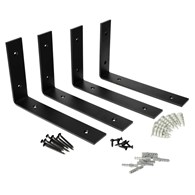 Kątownik wsp. półki LOFT 250x150x5 czarny kpl 4szt