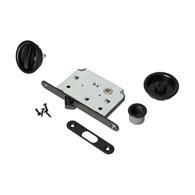 Zamek hakowy do drzwi przesuwnych czarny blokada