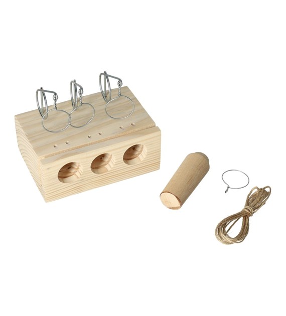 Myszołapka drewniana na 3 otwory