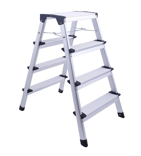 Drabina alu podest +3 stopnie 2x4 150kg wysok 75cm