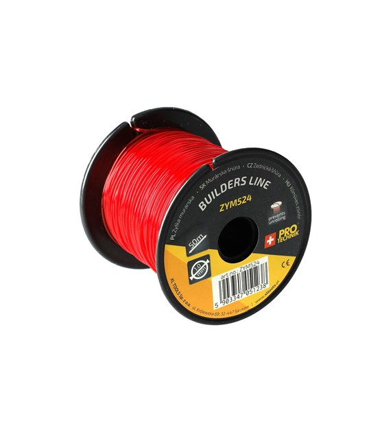 Żyłka murarska  50m 1.0mm czerwona na rolce