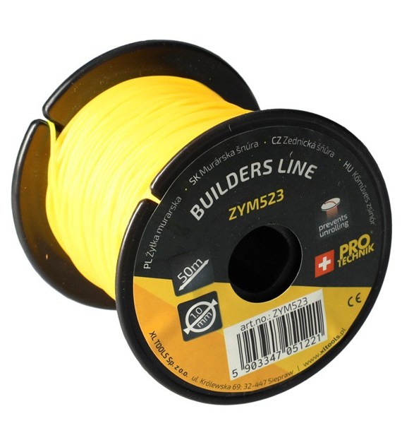 Żyłka murarska  50m 1.0mm żółta na rolce