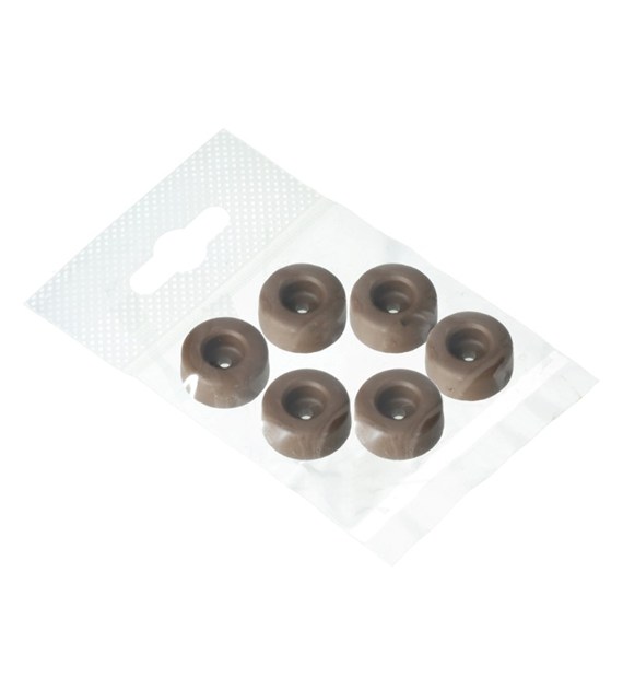 Odbojnik drzwiowy blister 6szt 22/10mm brąz