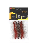 Koszulka termokurczliwa+cyna 0.5-1.5mm 30szt czerw