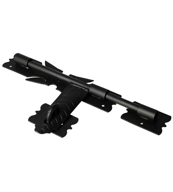 Zasuwa bramowa kuta czarna 300mm JNS na kłódkę NEW