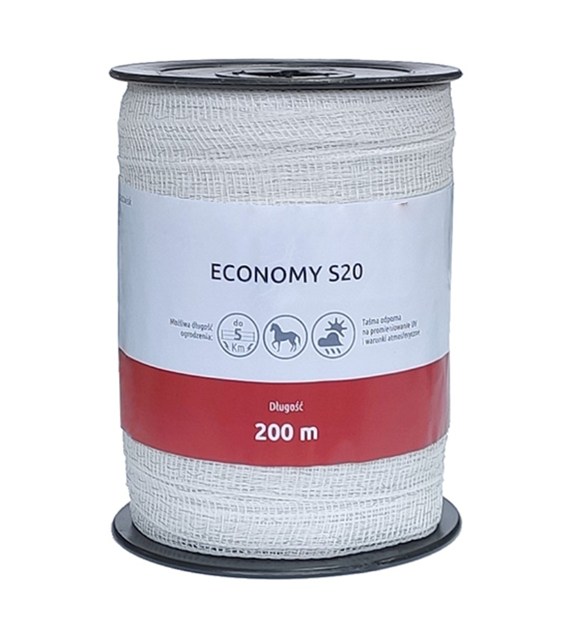 Taśma do pastucha elektr 4x0,16 20mm 200m