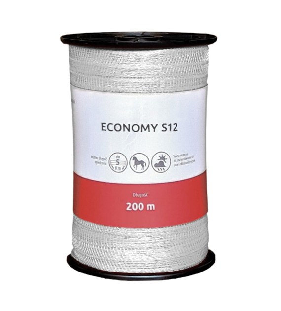 Taśma do pastucha elektr 3x0,16 12mm 200m